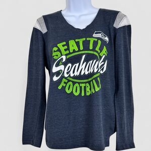 NFL Team Apparel Womens Size S Seattle Seahawks T Shirt Long Sleeve 12th Man Fan